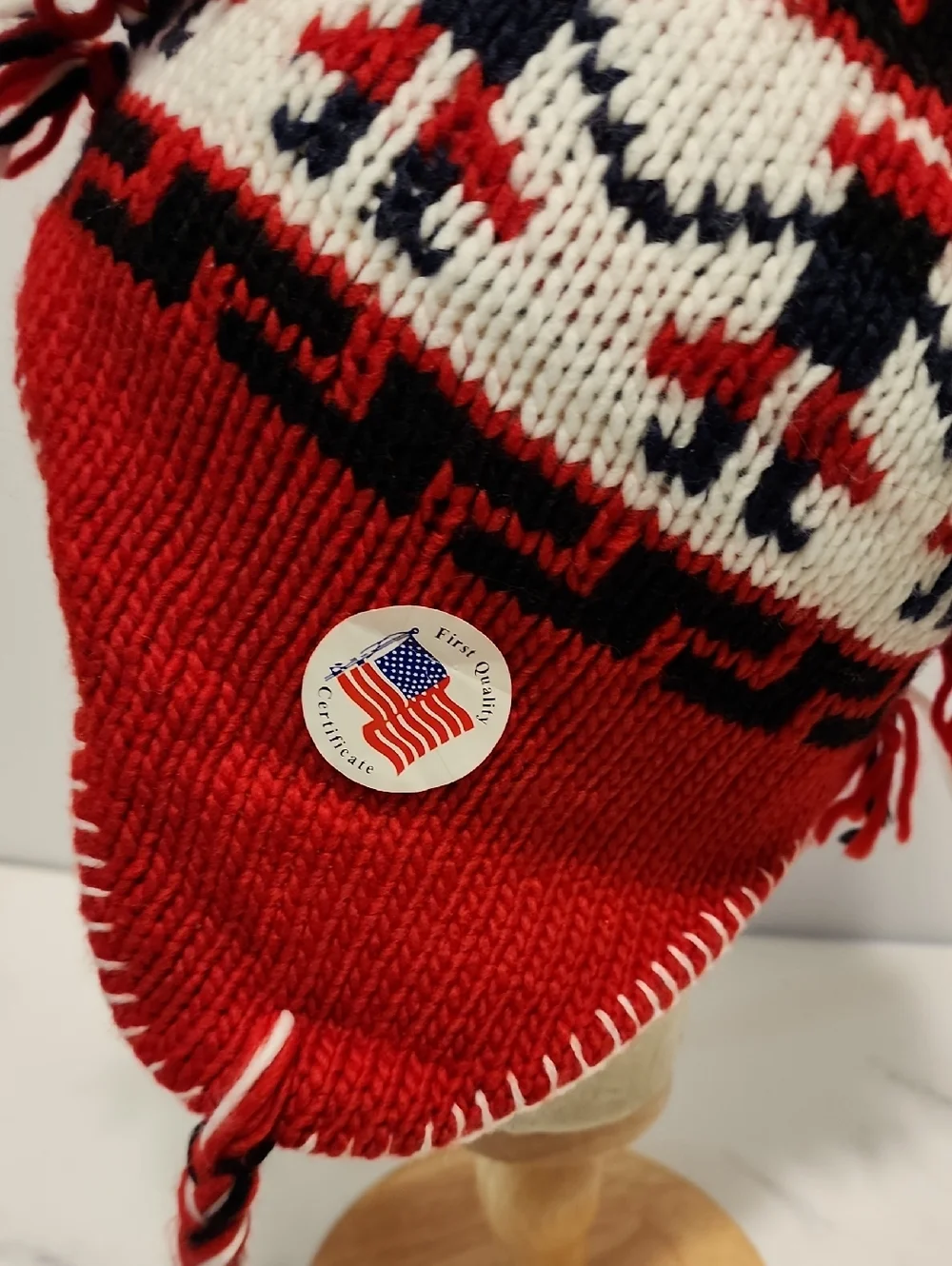 Johnkent Winter Red & White Hat Brand New